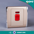Igoto British Standard 45A Push Button Electric Water Heater Wall Switch